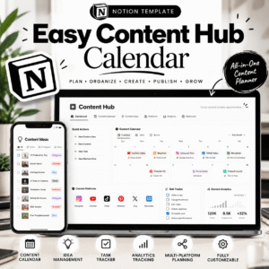 Easy Content Hub Calendar Mockup