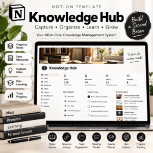 Knowledge Hub Notion Template Mockup