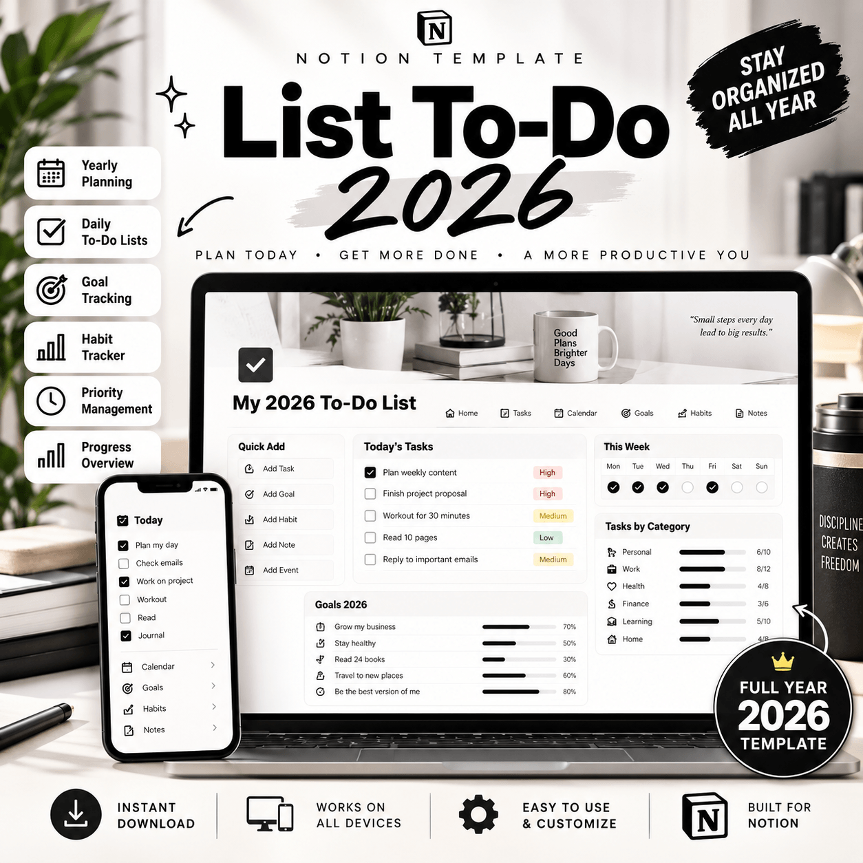 List To-Do 2026 Notion Template