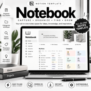 Notion Notebook Template Mockup