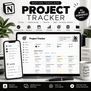 Project Tracker Notion Template Mockup