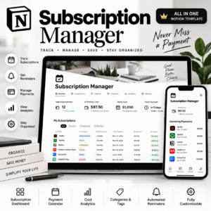 Subscription Manager Template